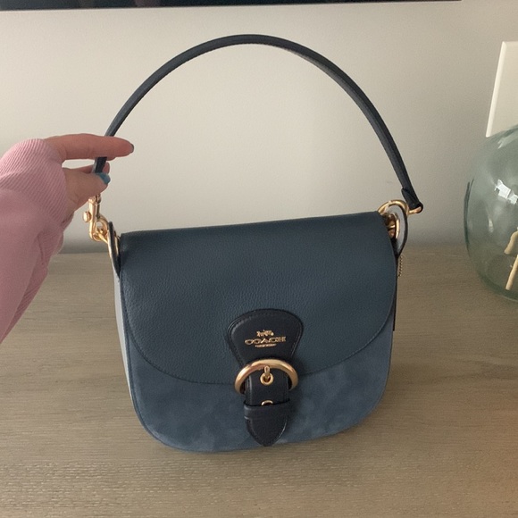 Brand New Leather and Suede Coach Purse - Picture 2 of 4